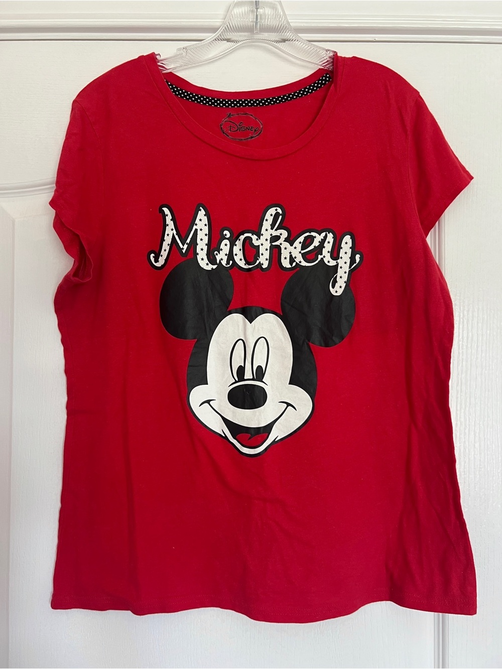 Disney Red Mickey Mouse Short Sleeve Tee